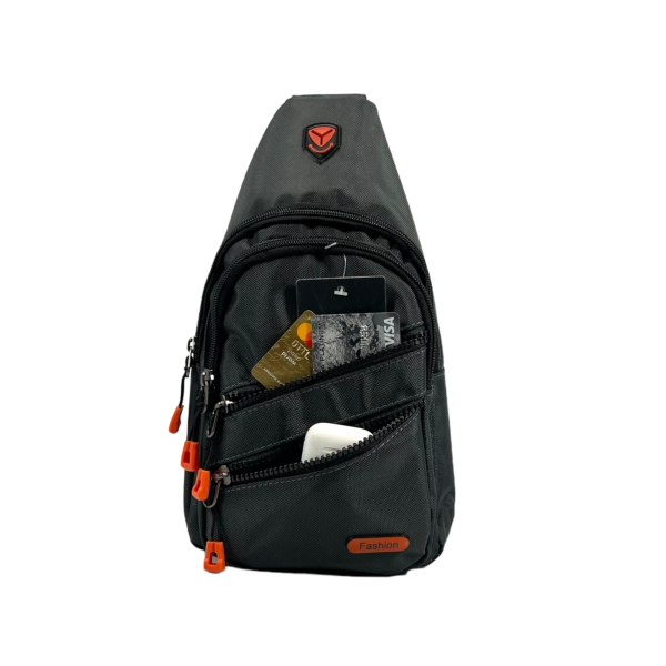 Стильна сумка-слінг через плече на чотири відділення, 5 л, сіра Стильна сумка-слінг через плече на чотири відділення, 5 л, сіра