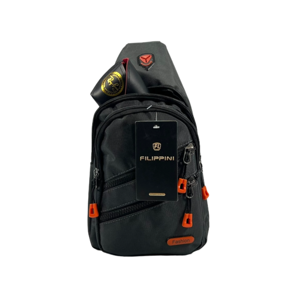 Стильна сумка-слінг через плече на чотири відділення, 5 л, сіра Стильна сумка-слінг через плече на чотири відділення, 5 л, сіра