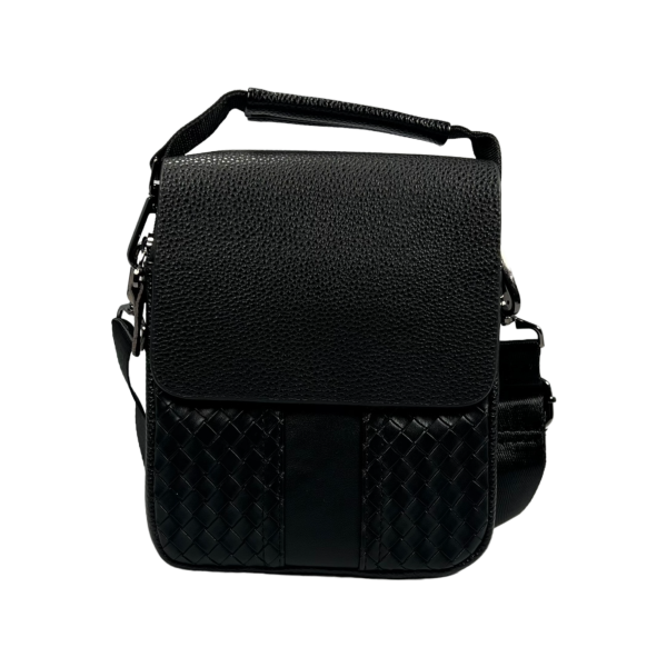 Стильная и практичная сумка-барсетка через плечо, 4 отделения, цвет черный
