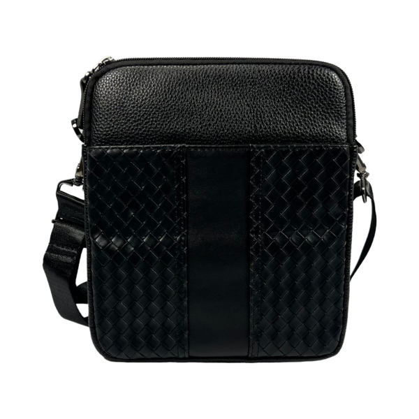 Стильная сумка-барсетка через плечо на пять отделений черного цвета Стильная сумка-барсетка через плечо на пять отделений черного цвета