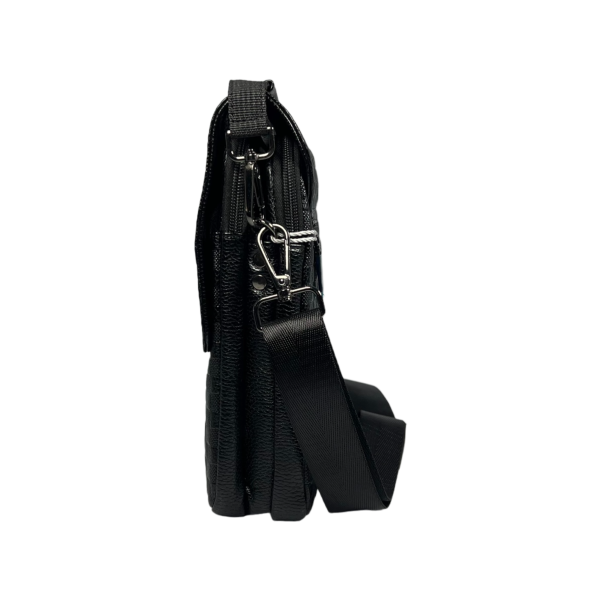 Стильна та практична сумка через плече на п'ять відділень, 4 л, чорна