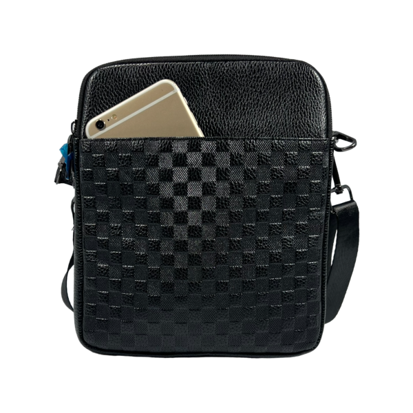 Стильна та практична сумка через плече на п'ять відділень, 4 л, чорна