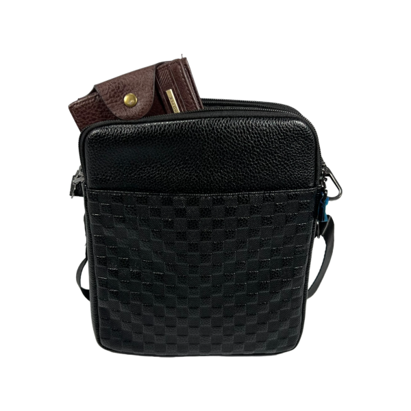 Стильна та практична сумка через плече на п'ять відділень, 4 л, чорна