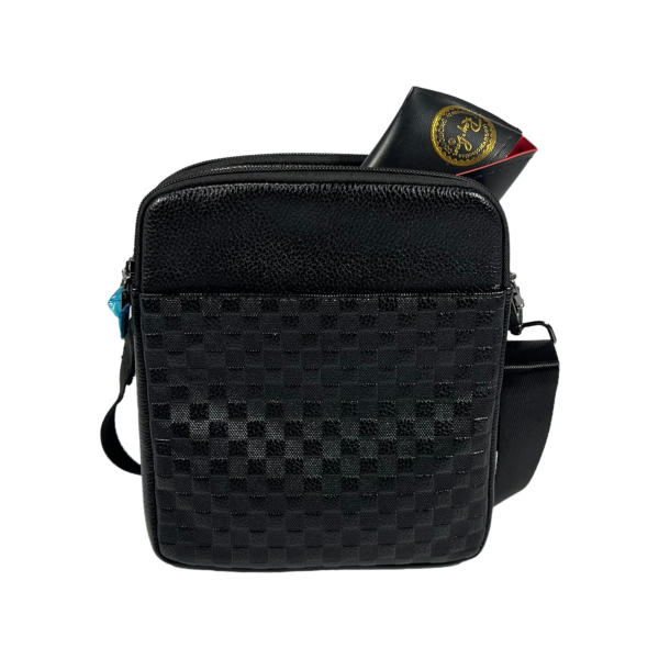 Стильна та практична сумка через плече на п'ять відділень, 4 л, чорна