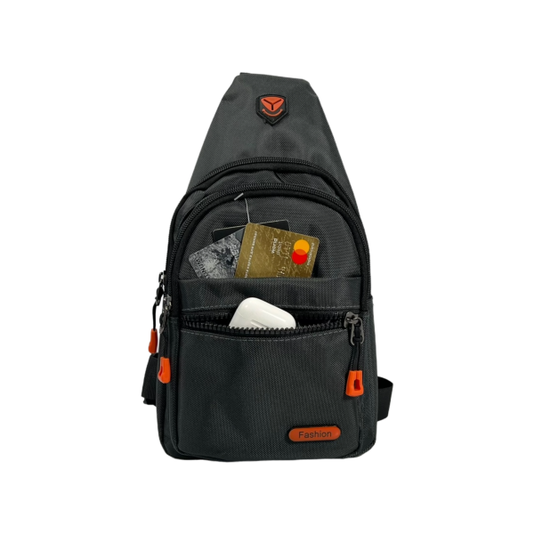 Сумка-слинг на четыре отделения, 5 л, черная