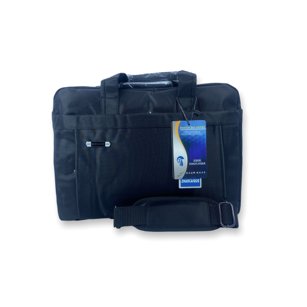 Сумка для ноутбука Zhaocaique 9817, одно отделение 2 кармана, ремень, ручки, размер 40*28*6 см, черный