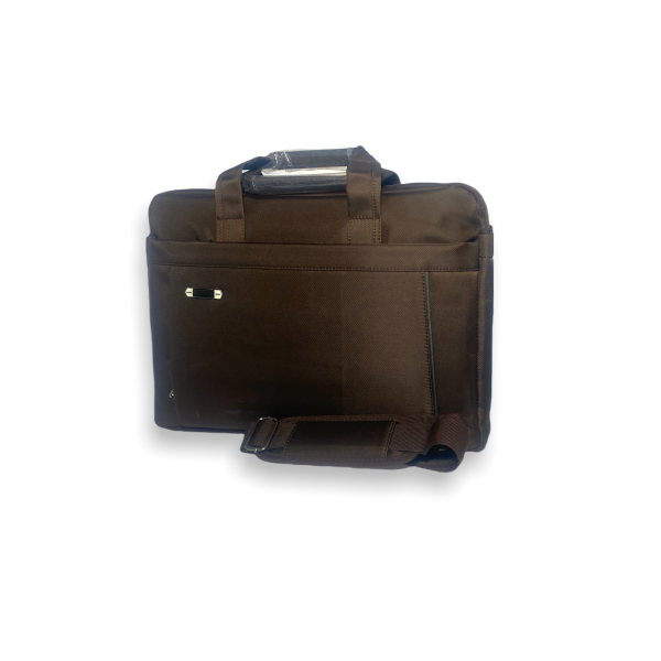 Сумка для ноутбука Zhaocaique 9817, одно отделение 2 кармана, ремень, ручки, размер: 40*28*6 см, коричневый