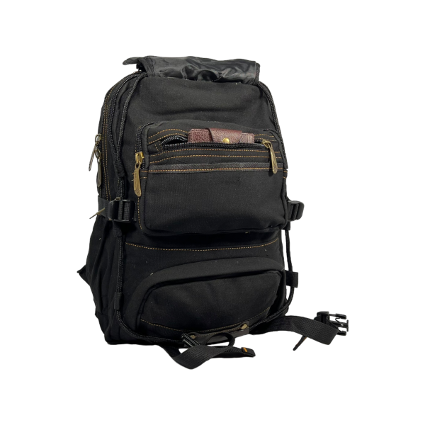 Міський рюкзак, брезентовий, чорний, 20 л, міцний