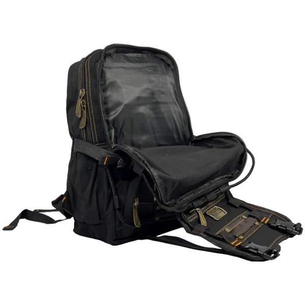 Міський рюкзак, брезентовий, чорний, 20 л, міцний