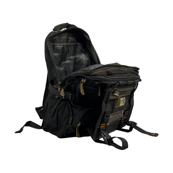 Міський рюкзак, брезентовий, чорний, 20 л, міцний