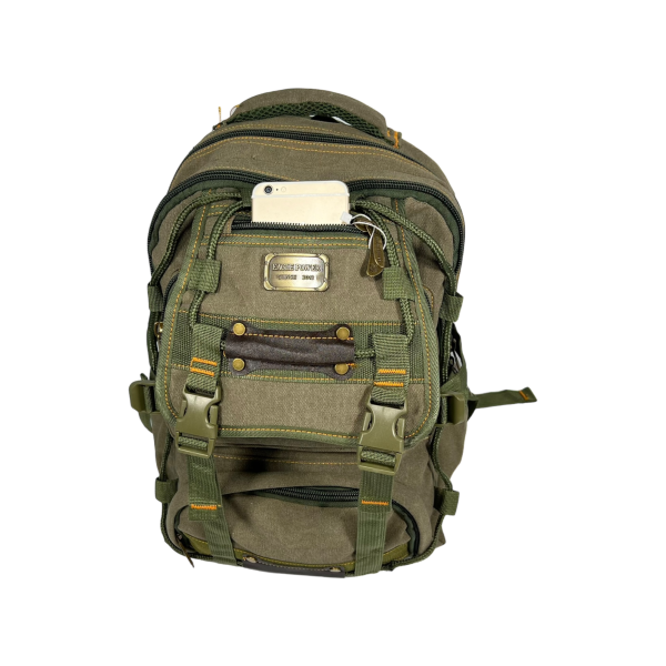 Повсякденний міський рюкзак, брезентовий, колір хакі, 20 л