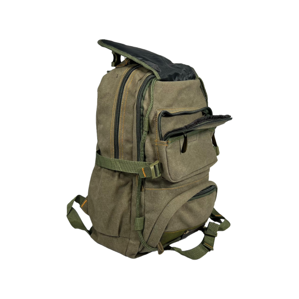 Повсякденний міський рюкзак, брезентовий, колір хакі, 20 л