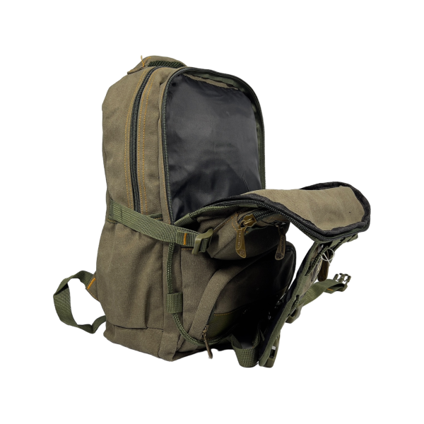 Повсякденний міський рюкзак, брезентовий, колір хакі, 20 л
