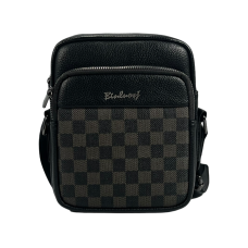 Удобная и крепкая сумка через плечо, экокожа, 3 отделения, 3 л, черная