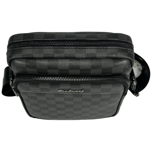 Комфортна та стильна сумка через плече, колір чорний, екошкіра, 3 відділення Комфортна та стильна сумка через плече, колір чорний, екошкіра, 3 відділення