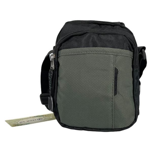 Компактная и сумка через плечо на четыре отделения, текстиль, 3 л, серая