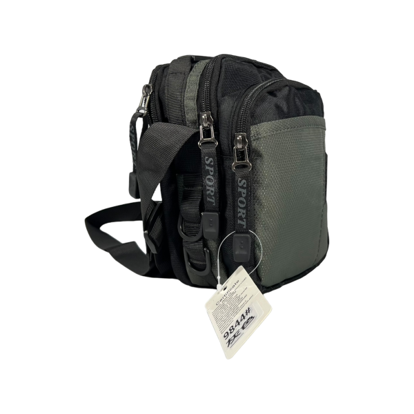 Компактная и сумка через плечо на четыре отделения, текстиль, 3 л, серая Компактная и сумка через плечо на четыре отделения, текстиль, 3 л, серая