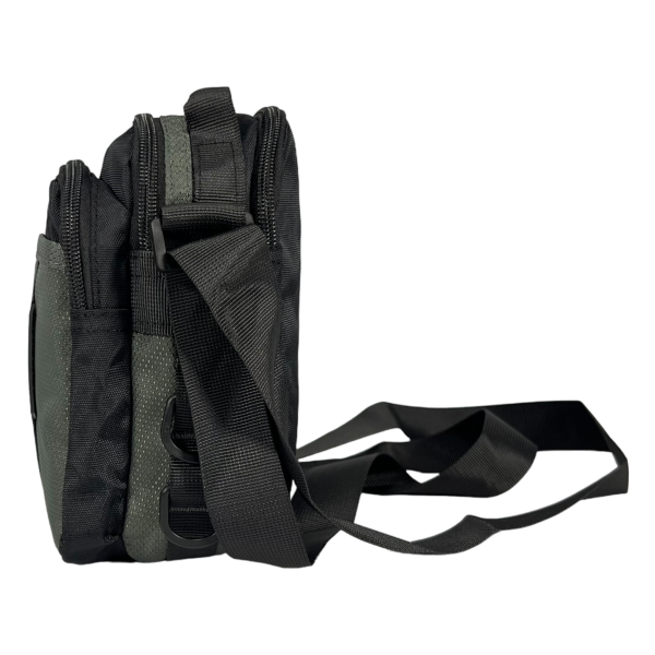 Компактная и сумка через плечо на четыре отделения, текстиль, 3 л, серая Компактная и сумка через плечо на четыре отделения, текстиль, 3 л, серая