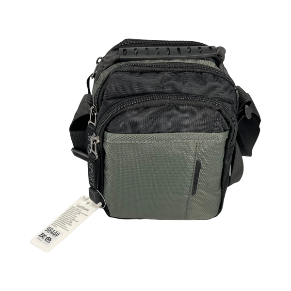 Компактная и сумка через плечо на четыре отделения, текстиль, 3 л, серая Компактная и сумка через плечо на четыре отделения, текстиль, 3 л, серая