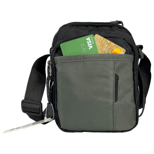 Компактная и сумка через плечо на четыре отделения, текстиль, 3 л, серая Компактная и сумка через плечо на четыре отделения, текстиль, 3 л, серая