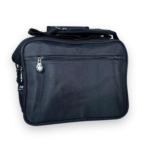 Сумка через плечо мужская Snardragon, 2 отделения, 4 фронтальных кармана, размер: 30*22*12 см, черный