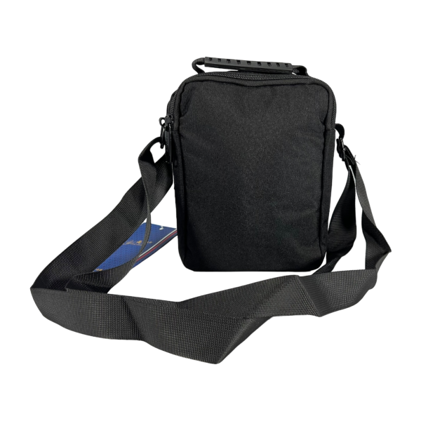 Текстильная практичная сумка через плечо на пять отделений, 2 л, черная