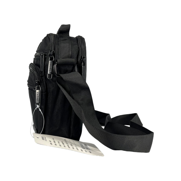 Текстильная практичная сумка через плечо на пять отделений, 2 л, черная