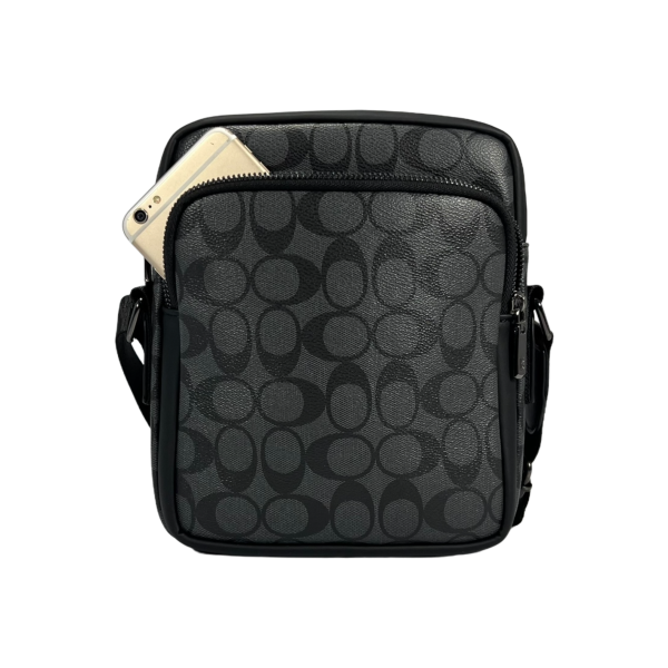 Сумка через плечо, экокожа, три отделения, элегантная и практичная, серая Сумка через плечо, экокожа, три отделения, элегантная и практичная, серая