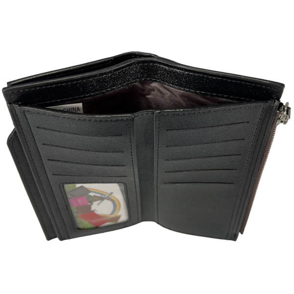 Чоловіче портмоне з картхолдером, штучна шкіра, чорний