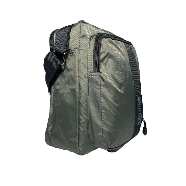 Сумка через плечо на два отдела, два фронтальных кармана, цвет зеленый Сумка через плечо на два отдела, два фронтальных кармана, цвет зеленый