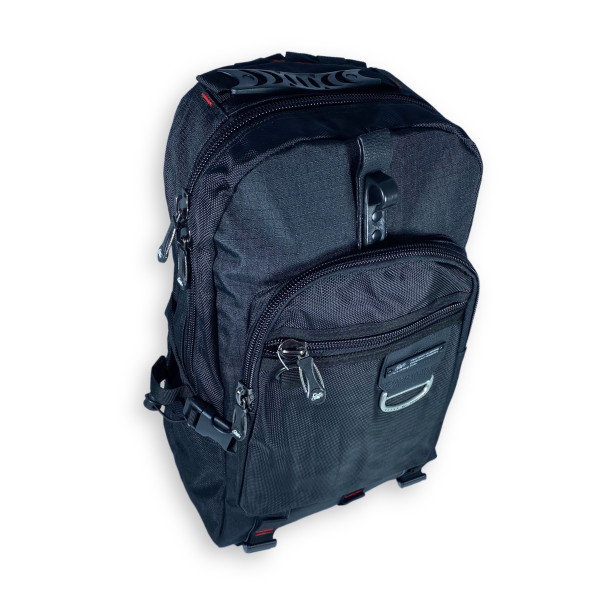 Городской рюкзак, 20 л, ткань полиэстер, один отдел, два фронтальных кармана, черный