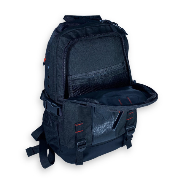 Городской рюкзак, 2 отдела, ткань полиэстер, черный