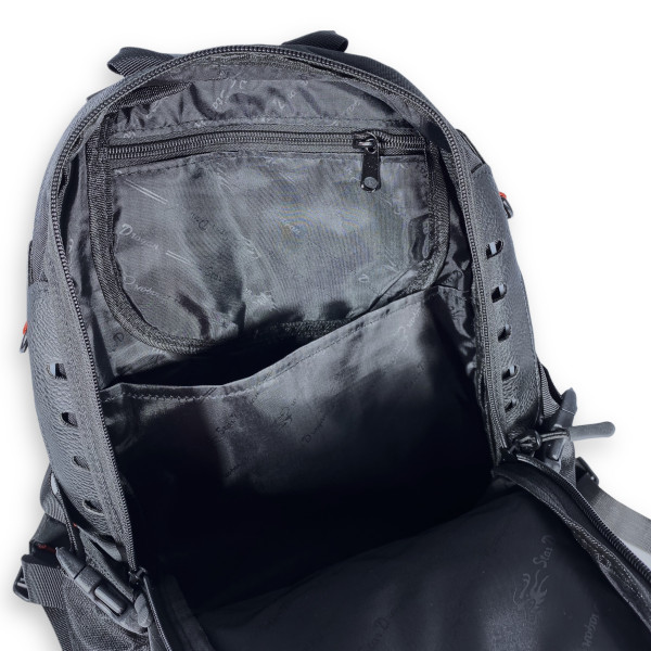 Городской рюкзак, 2 отдела, ткань полиэстер, черный