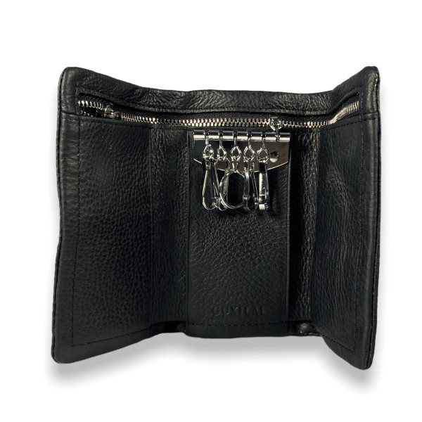 Кошелек-ключница на два отделения и шесть карабинов, коричневый Кошелек-ключница на два отделения и шесть карабинов, коричневый