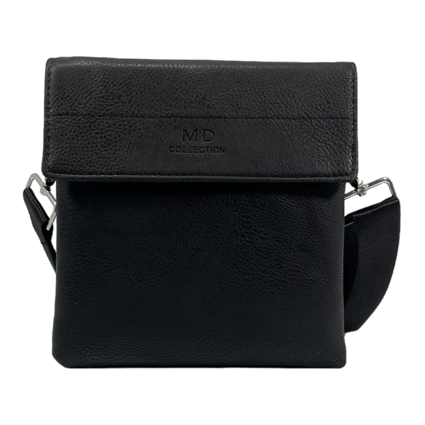 Сумка через плечо на четыре отделения компактных размеров, черная