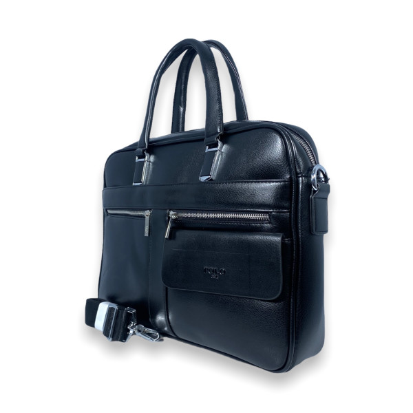 Сумка для ноутбука, портфель Polo B1165 один отдел дополнительные карманы,ручки, ремень размер 40*30*8см черная Сумка для ноутбука, портфель Polo B1165 один отдел дополнительные карманы,ручки, ремень размер 40*30*8см черная