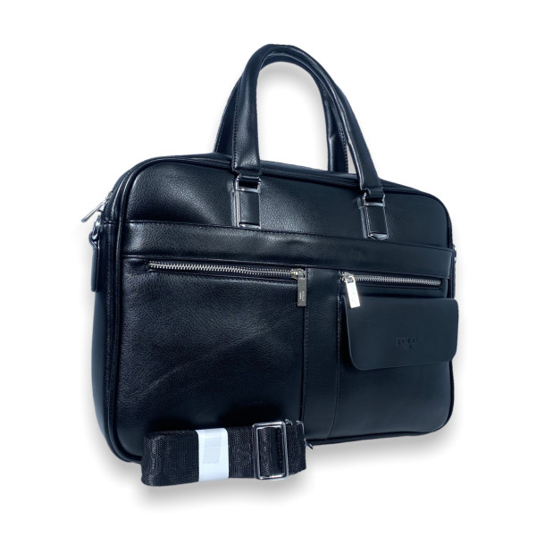 Сумка для ноутбука, портфель Polo B1165 один отдел дополнительные карманы,ручки, ремень размер 40*30*8см черная Сумка для ноутбука, портфель Polo B1165 один отдел дополнительные карманы,ручки, ремень размер 40*30*8см черная