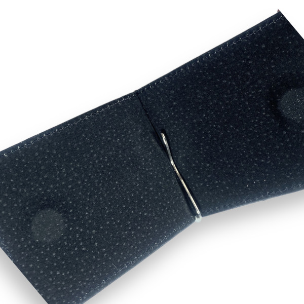 Зажим для купюр, экокожа, одно отделение, черный Зажим для купюр, экокожа, одно отделение, черный