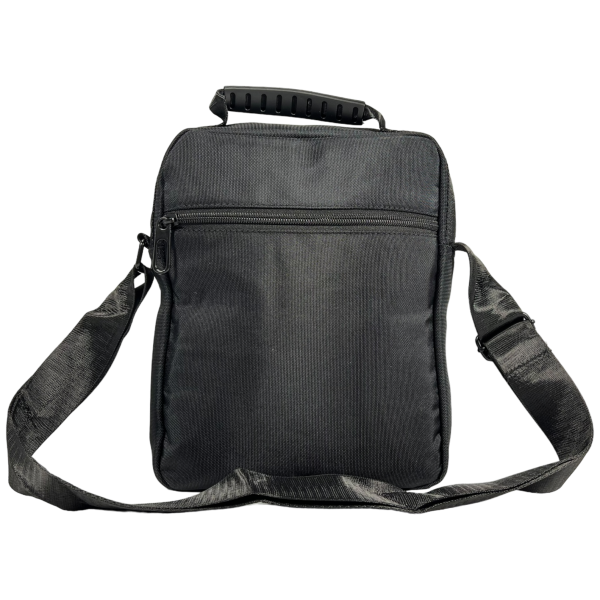 Сучасна сумка через плече для чоловіків на три відділення, ручка для переносу, чорна Сучасна сумка через плече для чоловіків на три відділення, ручка для переносу, чорна
