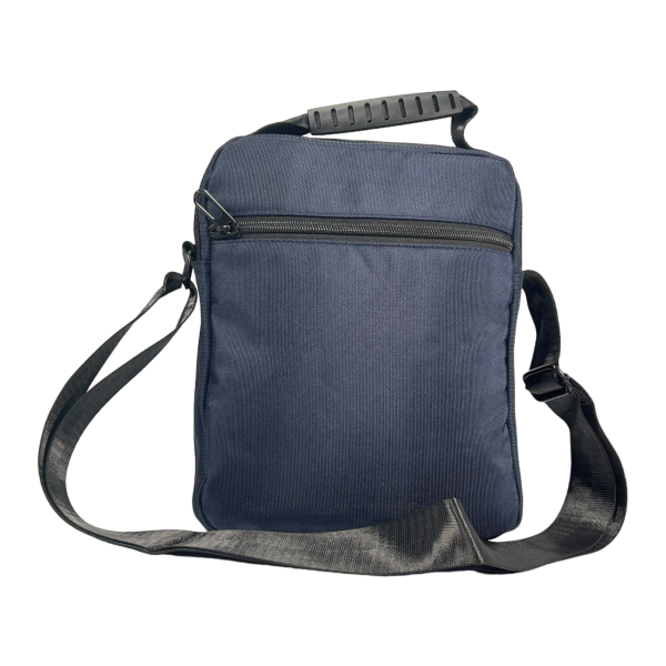 Текстильна практична сумка через плече на три відділення, синя Текстильна практична сумка через плече на три відділення, синя