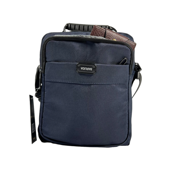 Текстильна практична сумка через плече на три відділення, синя Текстильна практична сумка через плече на три відділення, синя