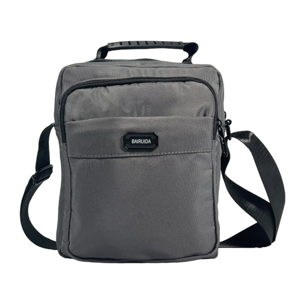 Современная сумка через плечо с застежкой на молнии, серая, 5 л, 3 отделения