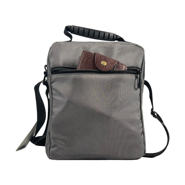 Современная сумка через плечо с застежкой на молнии, серая, 5 л, 3 отделения Современная сумка через плечо с застежкой на молнии, серая, 5 л, 3 отделения