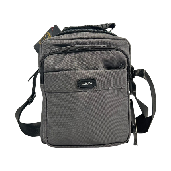 Современная сумка через плечо с застежкой на молнии, серая, 5 л, 3 отделения Современная сумка через плечо с застежкой на молнии, серая, 5 л, 3 отделения