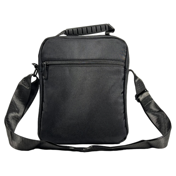 Міцна сумка через плече на чотири відділення, 5 л, текстиль, чорна Міцна сумка через плече на чотири відділення, 5 л, текстиль, чорна