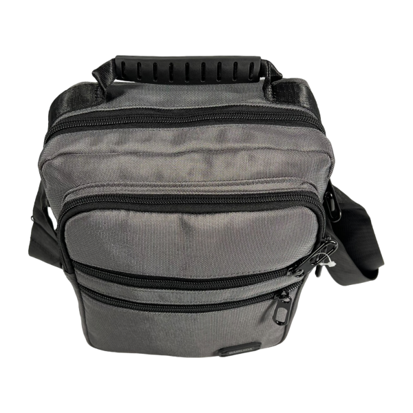 Сучасна чоловіча сумка через плече на чотири відділення, 5 л, сіра