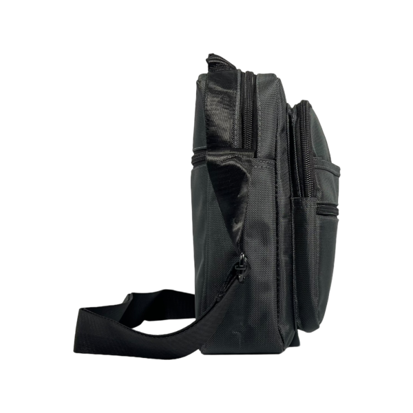 Текстильная сумка через плечо на четыре отделения серого цвета, 4 л Текстильная сумка через плечо на четыре отделения серого цвета, 4 л