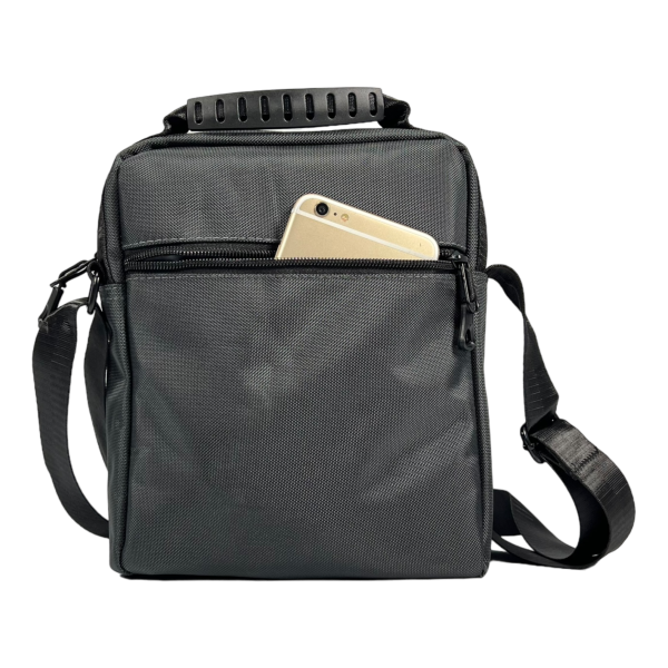 Текстильная сумка через плечо на четыре отделения серого цвета, 4 л Текстильная сумка через плечо на четыре отделения серого цвета, 4 л