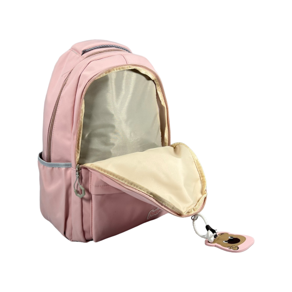 Школьный рюкзак на три отделения, розовый
