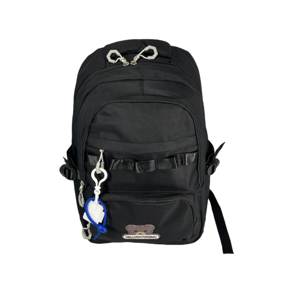 Шкільний рюкзак для старших класів на чотири відділення, 24 л, чорний